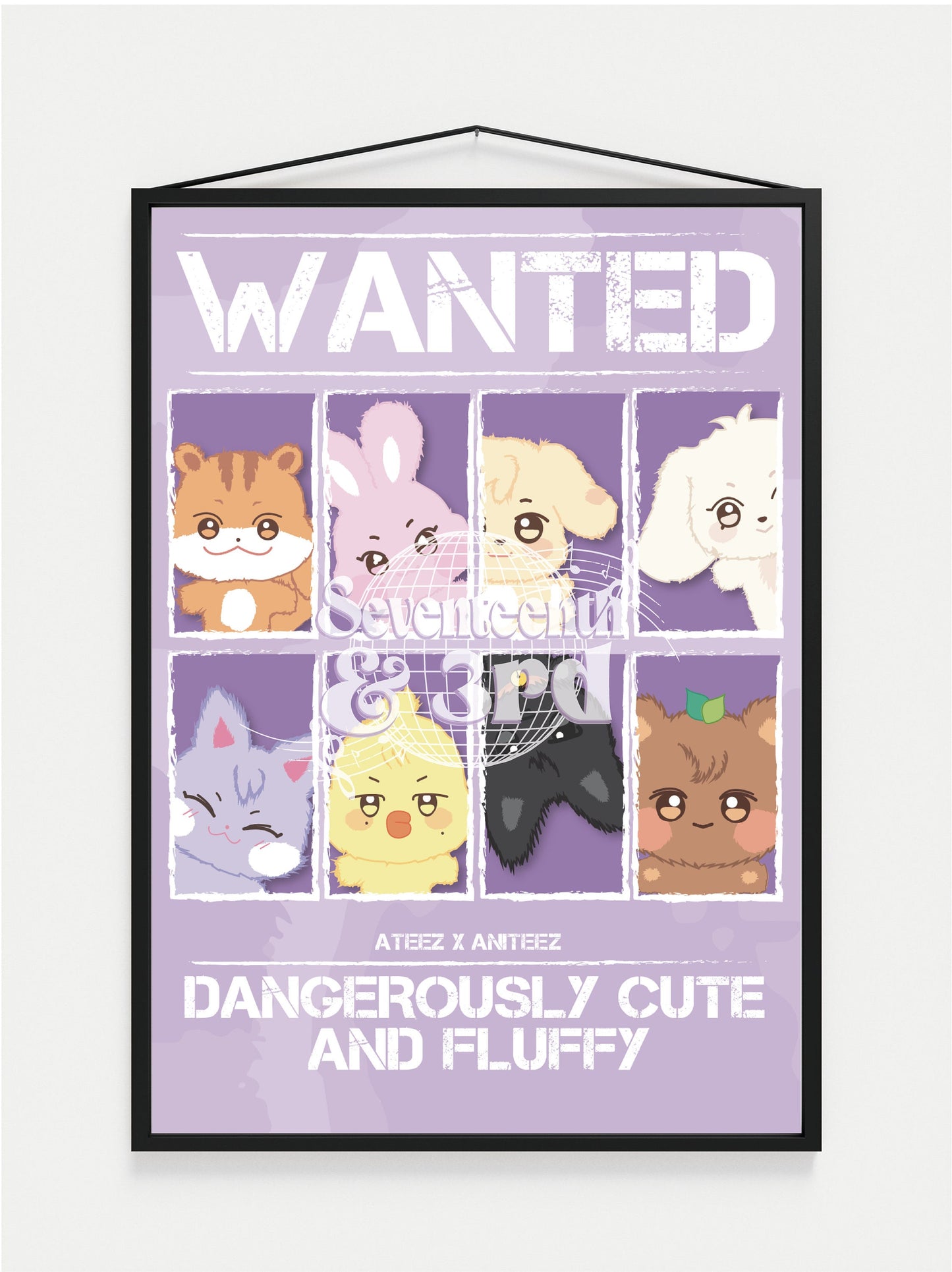 Aniteez Wanted Poster || Ateez Inspired Print