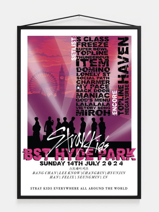 Stray kids BST Hyde Park Set List print