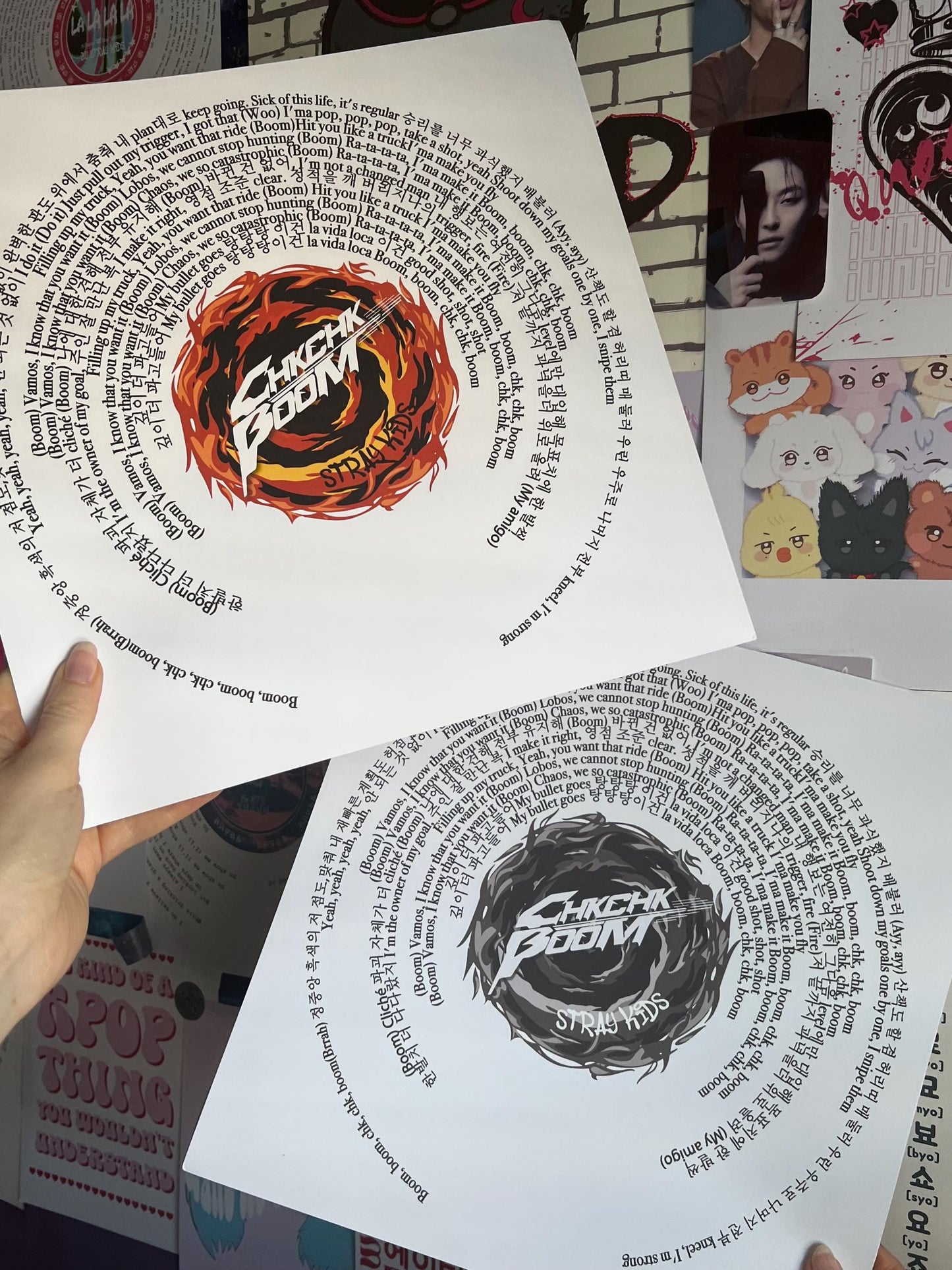 Stray Kids "CHK CHK Boom" Lyric Wall Print || ATE Album || Full Song Lyrics