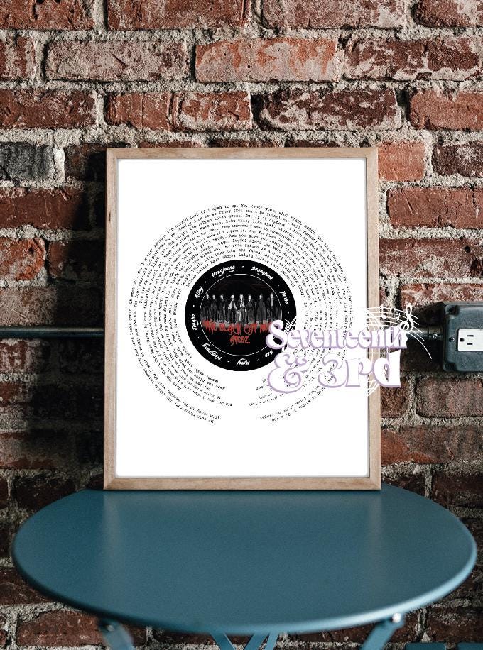 Ateez "Black Cat Nero" Song Ateez Lyric Print and Poster | Kpop Halloween