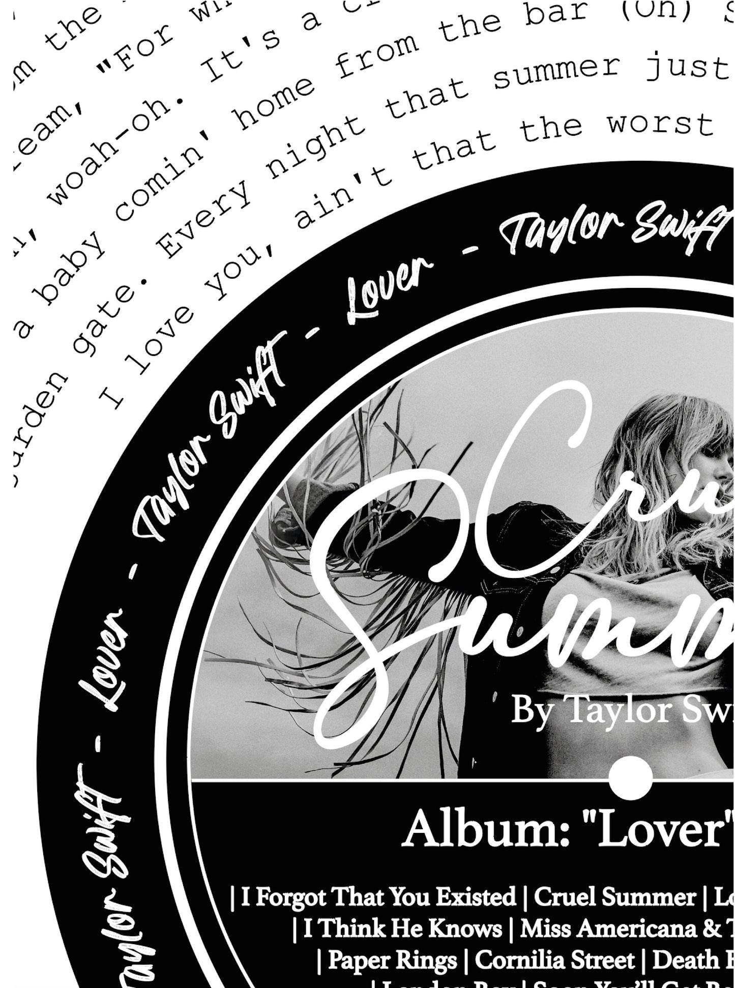Cruel Summer (TS) || A4 print*