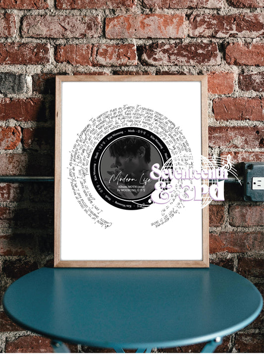Woosung "Modern Life" Music Lyric print
