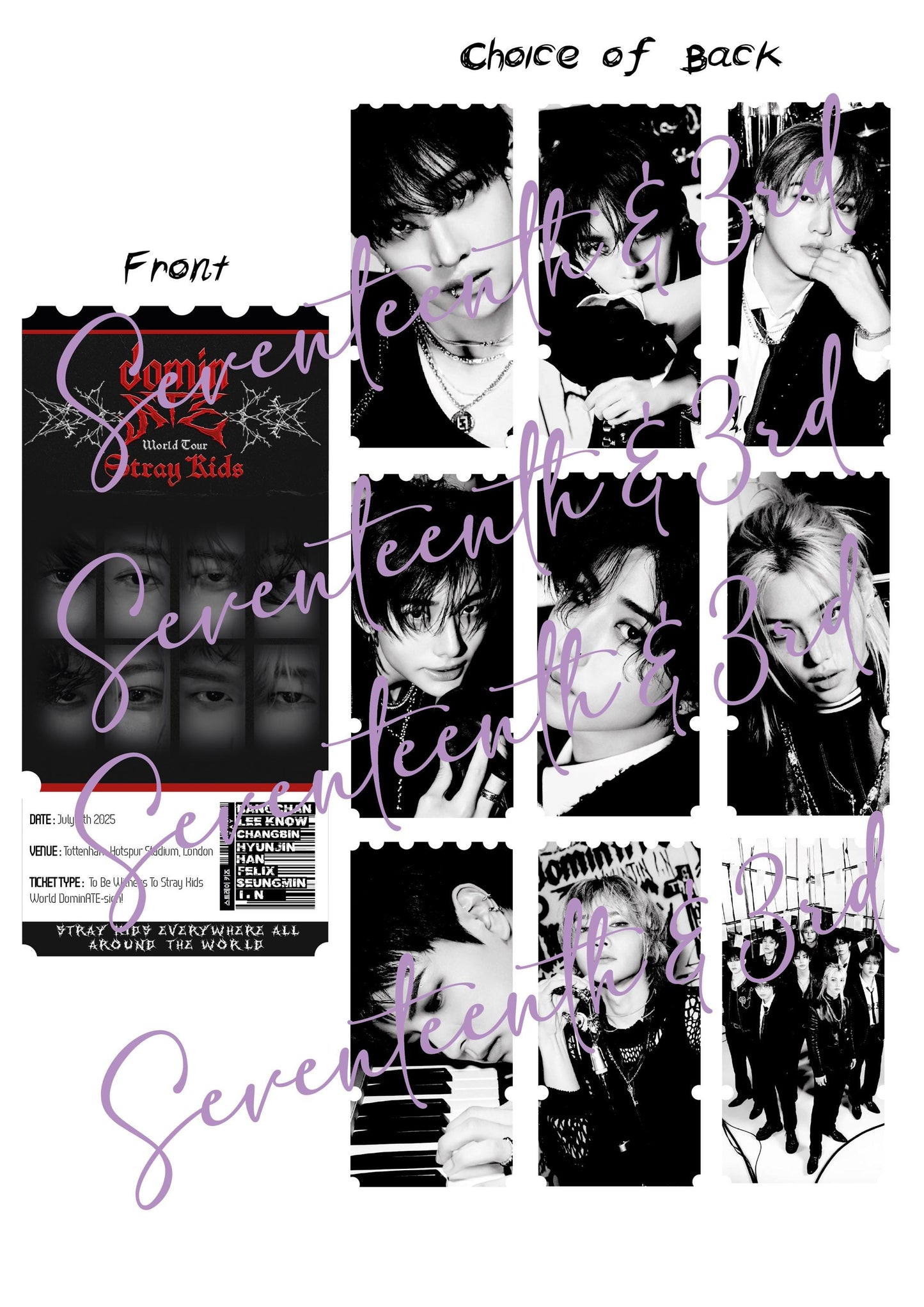 Stray Kids DominATE Souvenir Ticket | Your Date and Your Venue