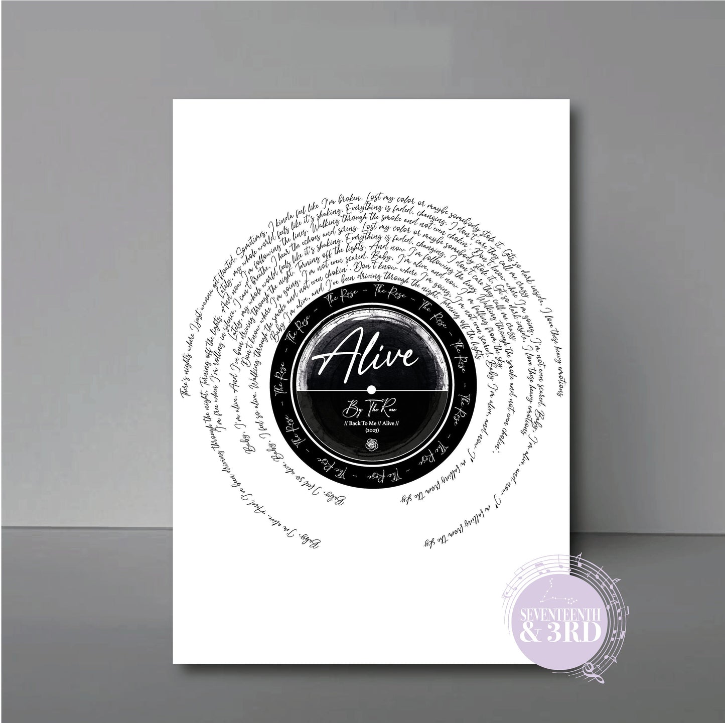 The Rose (더로즈) "Alive" poster Song Print