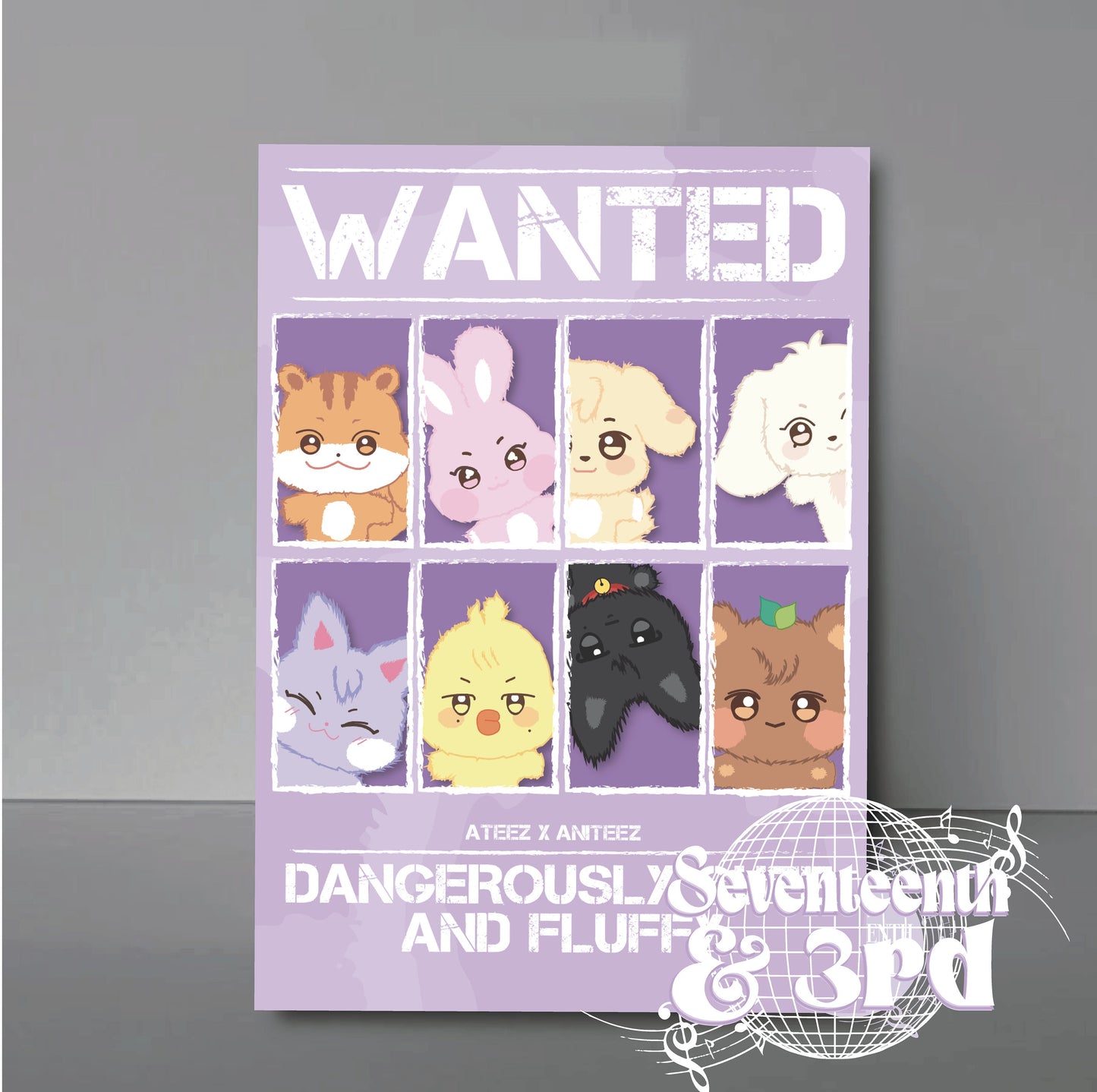 Aniteez Wanted Poster || Ateez Inspired Print