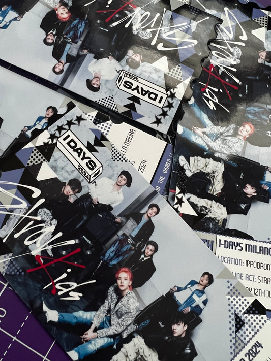 Stray Kids Ticket souvenir Lollapalooza & I-D*YS Milan festival Options Inspiration