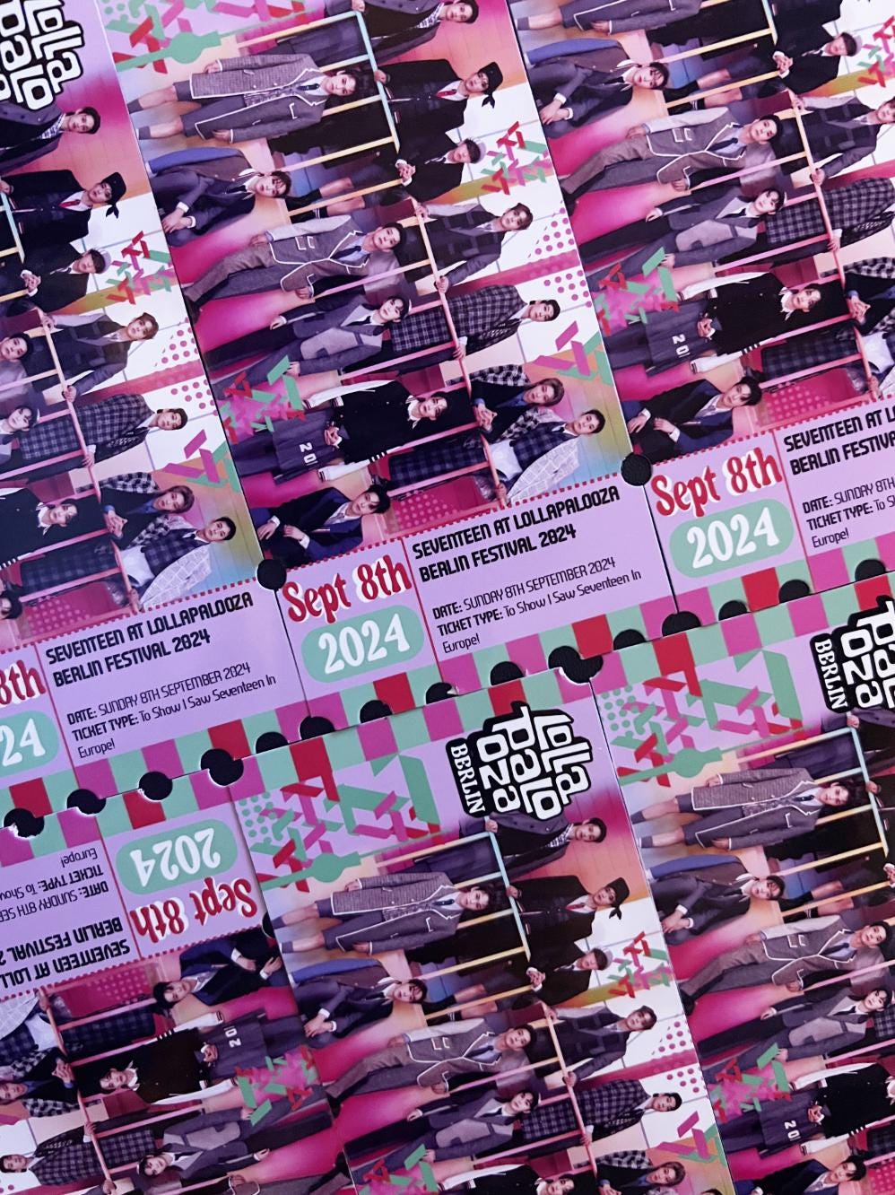 Seventeen Ticket souvenir Lollap*looza Berlin