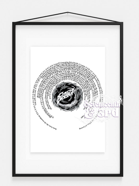 Stray Kids "CHK CHK Boom" Lyric Wall Print || ATE Album || Full Song Lyrics