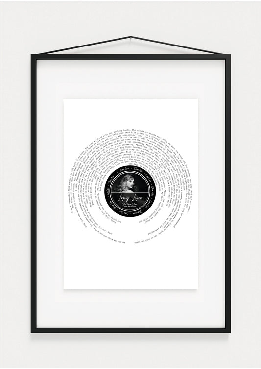 Long Live Print (T.Swift) TV || A3 scale