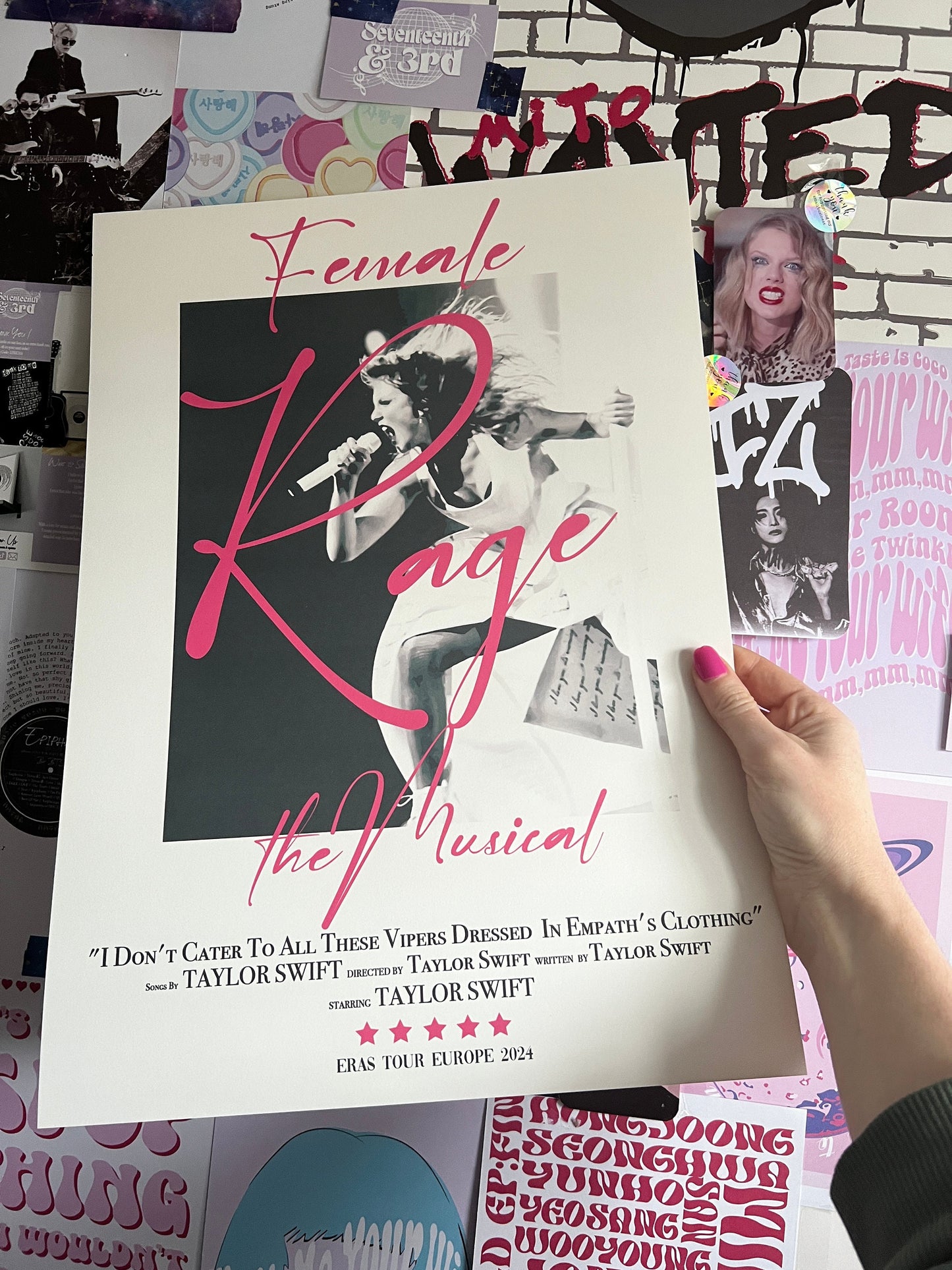 Female Rage The Musical Print (TV) Eras tour inspired || T Swift movie poster