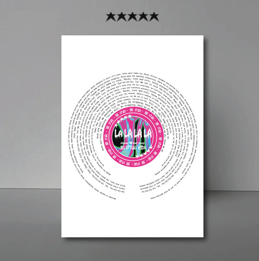 Stray Kids 樂-STAR "LALALALA" Lyric Wall Print || Rock Star Album || Megaverse || Full Song Lyrics