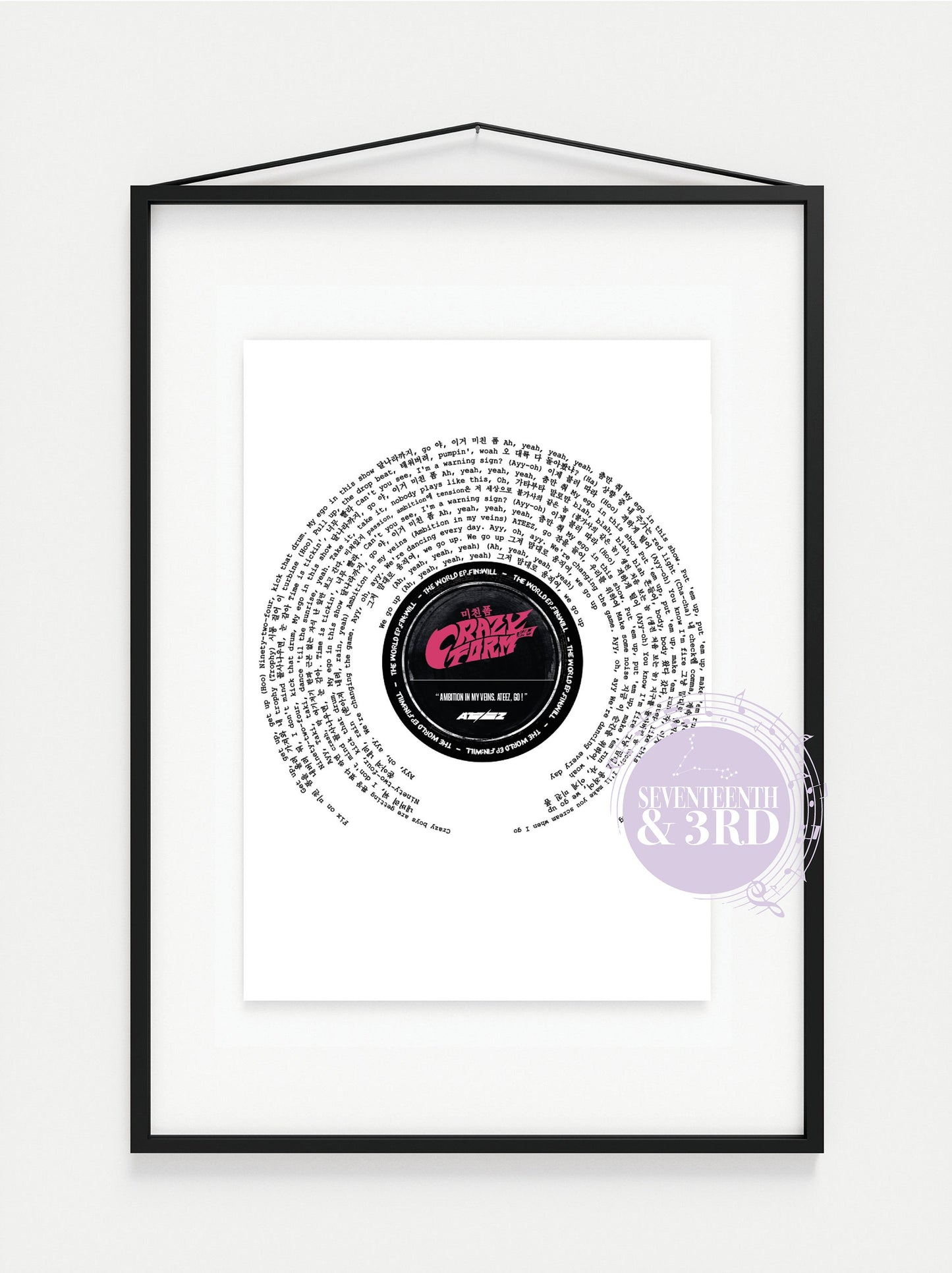"CRAZY FORM" Ateez Song Print