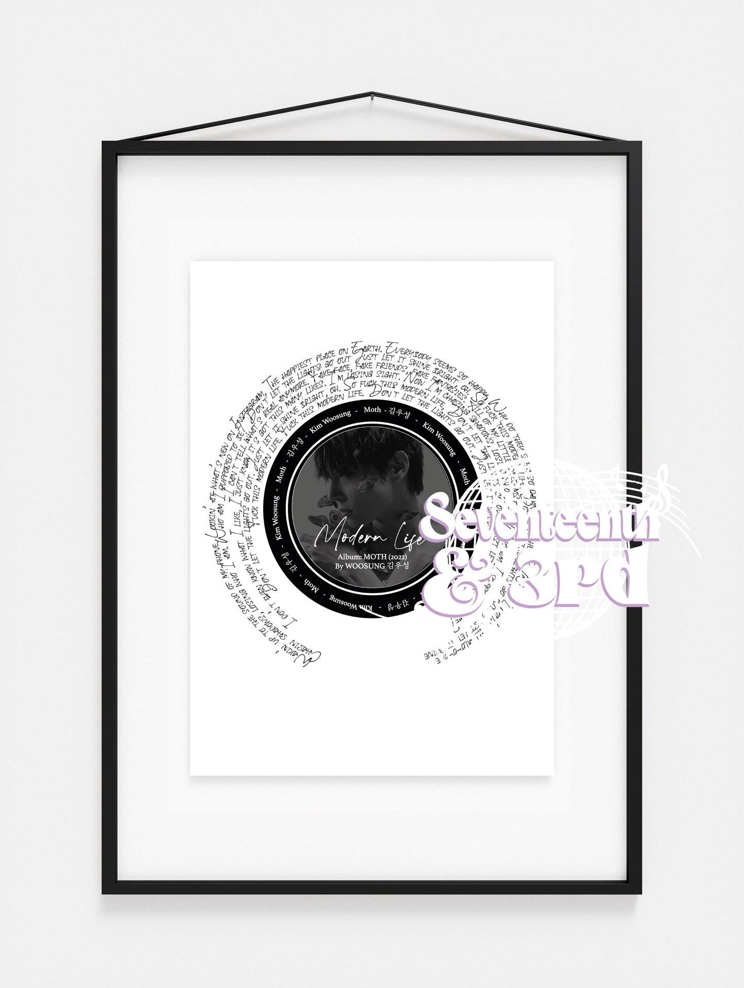 Woosung "Modern Life" Music Lyric print