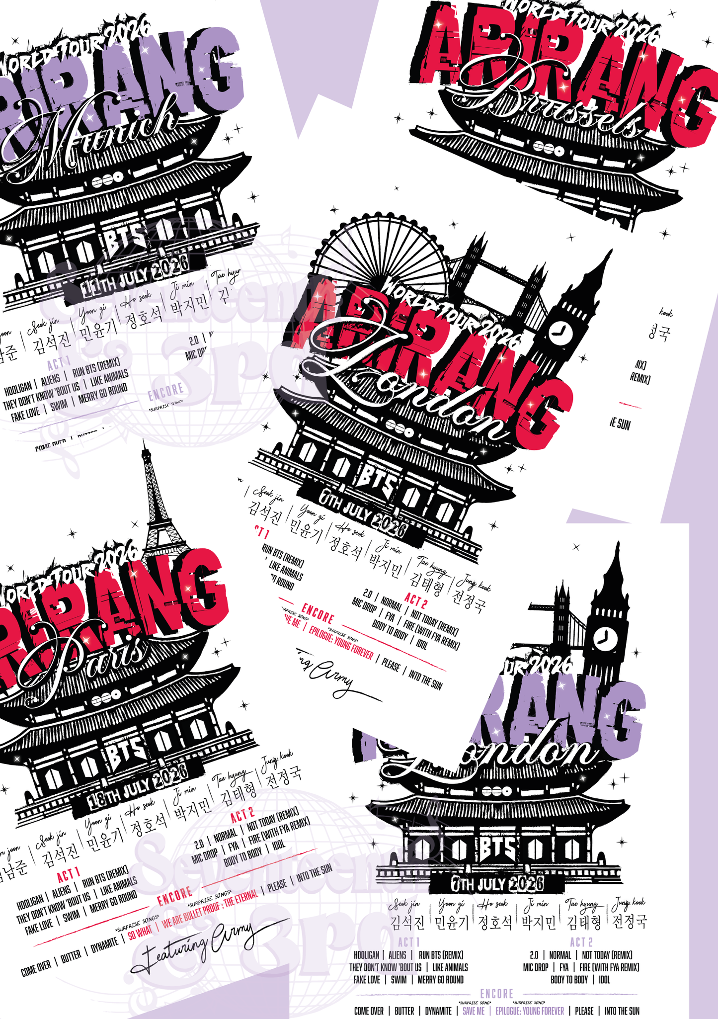 Arirang Tour "EUROPE City" Set List 2026 *Download Version*