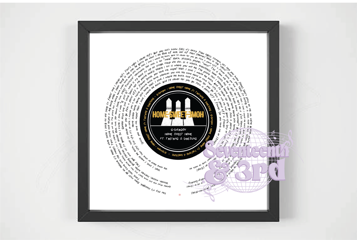 Gdragon "Home Sweet Home" Lyric print ft. TAEYANG & DAESUNG (English Translation)