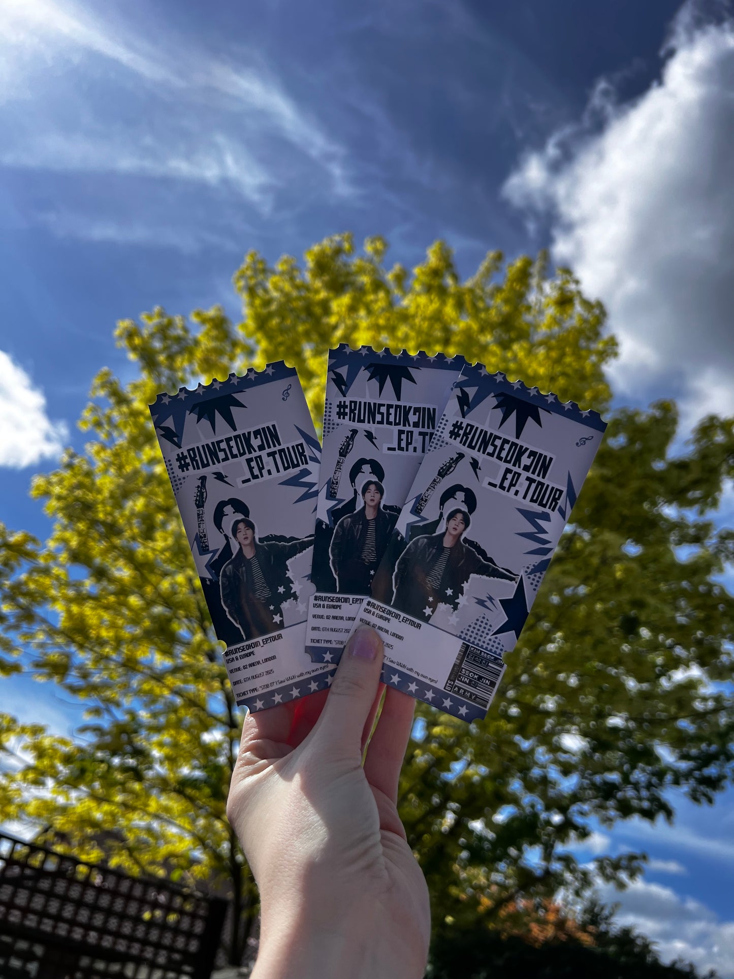 Jin BTS "Run_Jin Europe Tour Ticket Souvenir