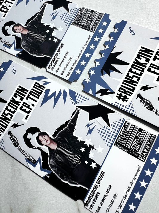 Jin BTS "Run_Jin Europe Tour Ticket Souvenir