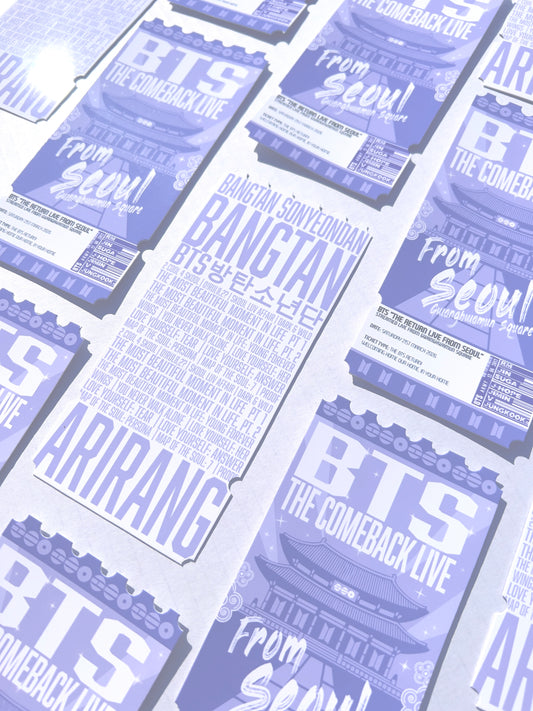 BTS "COMEBACK LIVE" inspired Souvenir Ticket