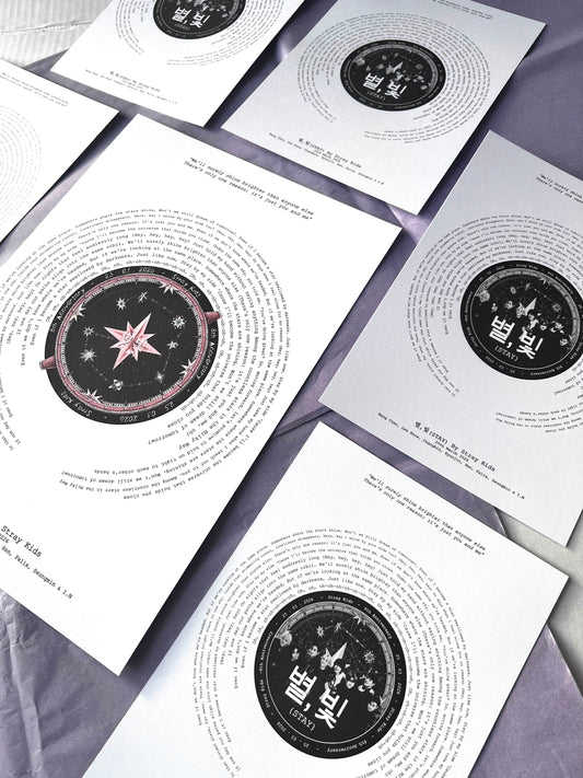 SKZ 8th Anniversary "STAY" Lyric inspired print