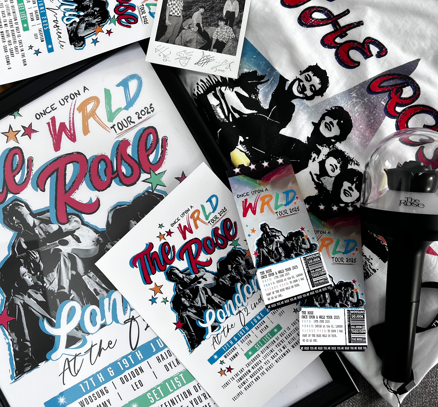 The Rose WRLD 2025 Set List Poster λ λ‘μ¦