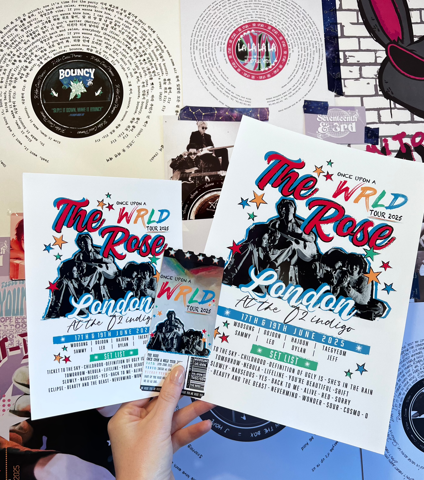 The Rose WRLD 2025 Set List Poster λ λ‘μ¦