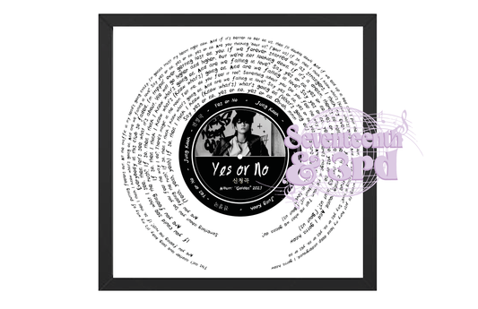 "YES or NO" By Jungkook of BTS inspired lyric art print