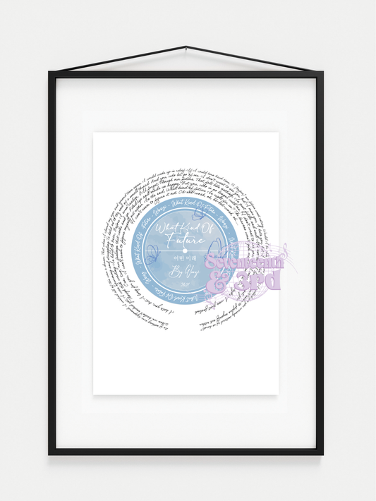 SVT Woozie "Future" Lyric print
