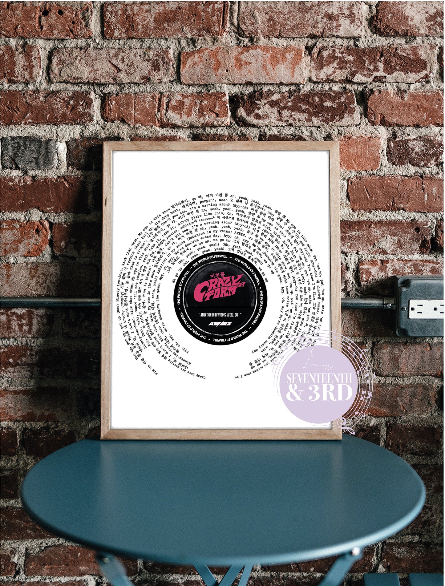 "CRAZY FORM" Ateez Song Print