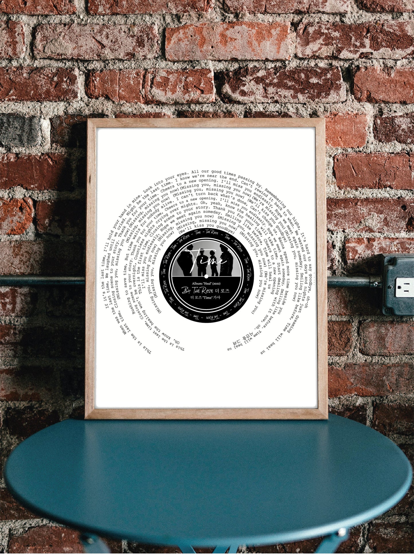 The Rose (더로즈) "Time" Song Lyric Print