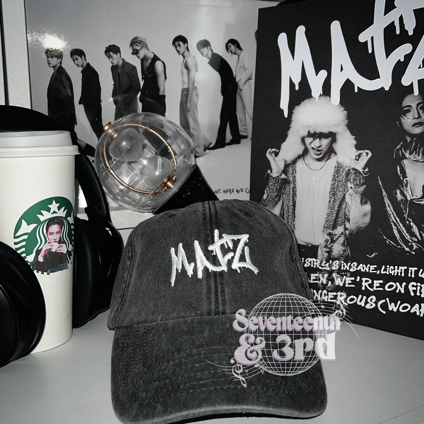 MATZ Embroidery Slogan ATEEZ Cap