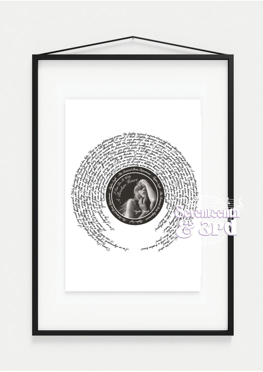 I Can Do It With A Broken Heart (TV) TTPD Album *A4 print