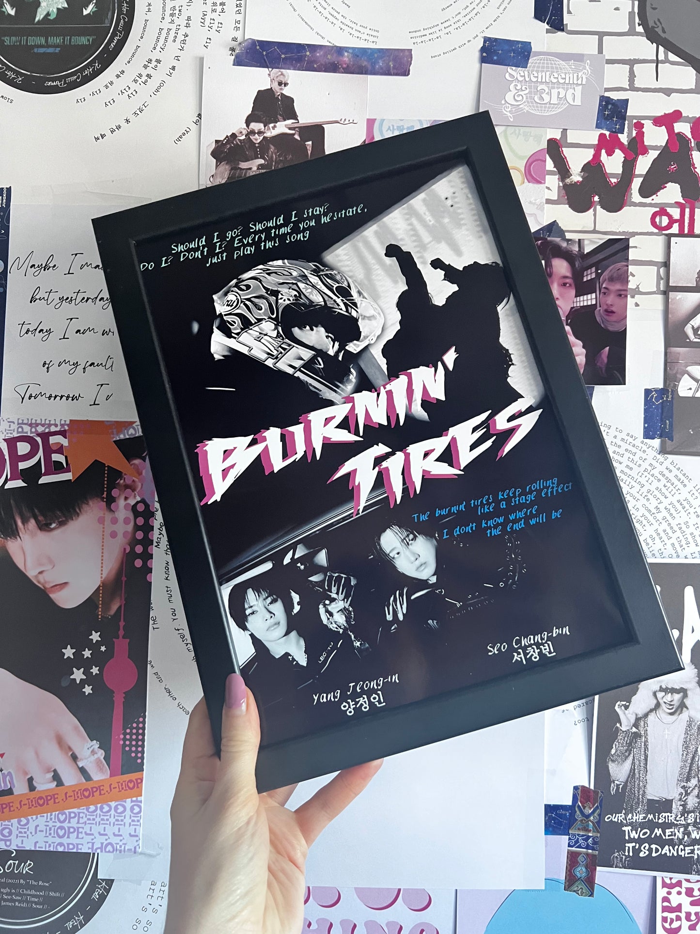 "Burnin Tires" Inspired movie poster Stray Kids