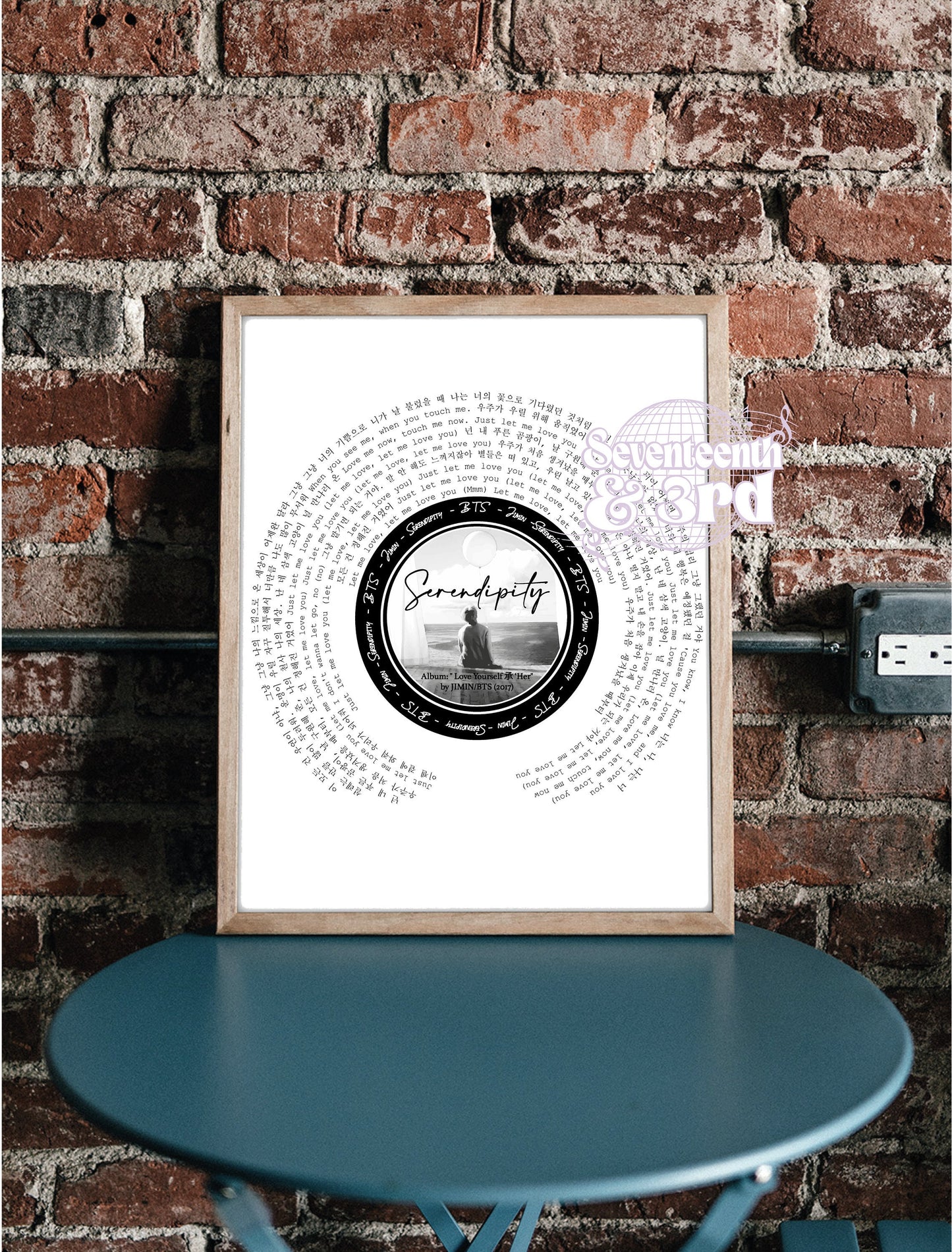 "Serendipity"BTS Song Print |JIMIN Print