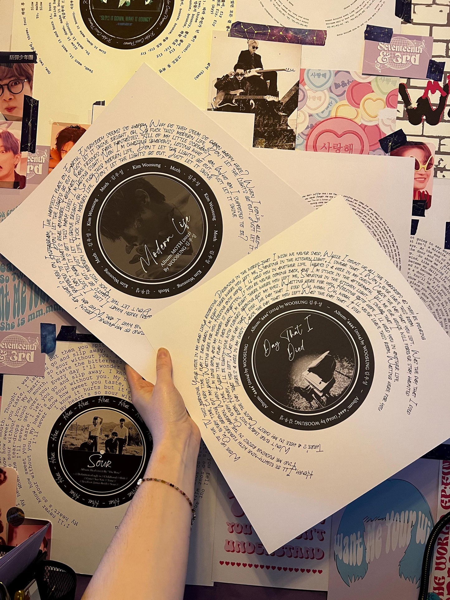 Woosung "Modern Life" Music Lyric print