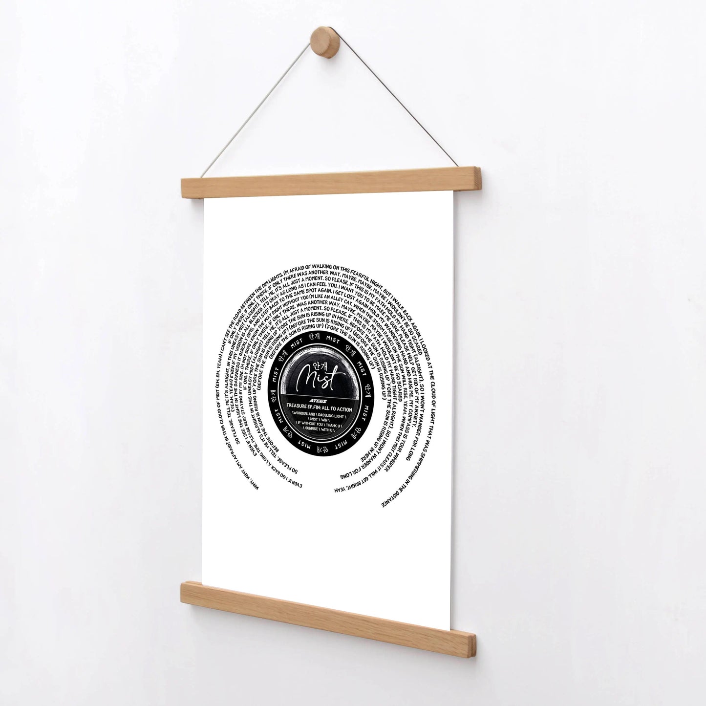 "MIST" Ateez Song Lyric Print