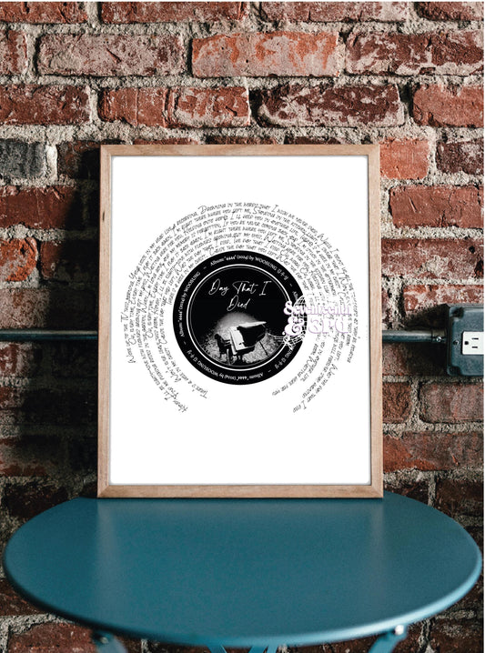 Woosung "The Day That I Died " Music Lyric Vinyl