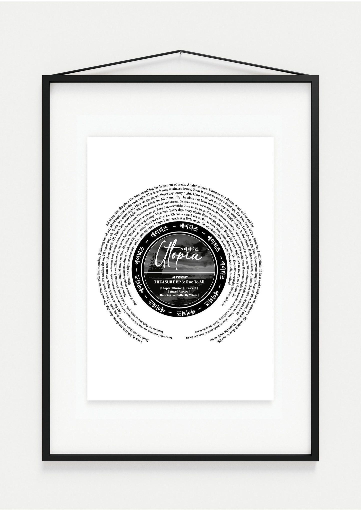 "UTOPIA" Ateez lyric Print