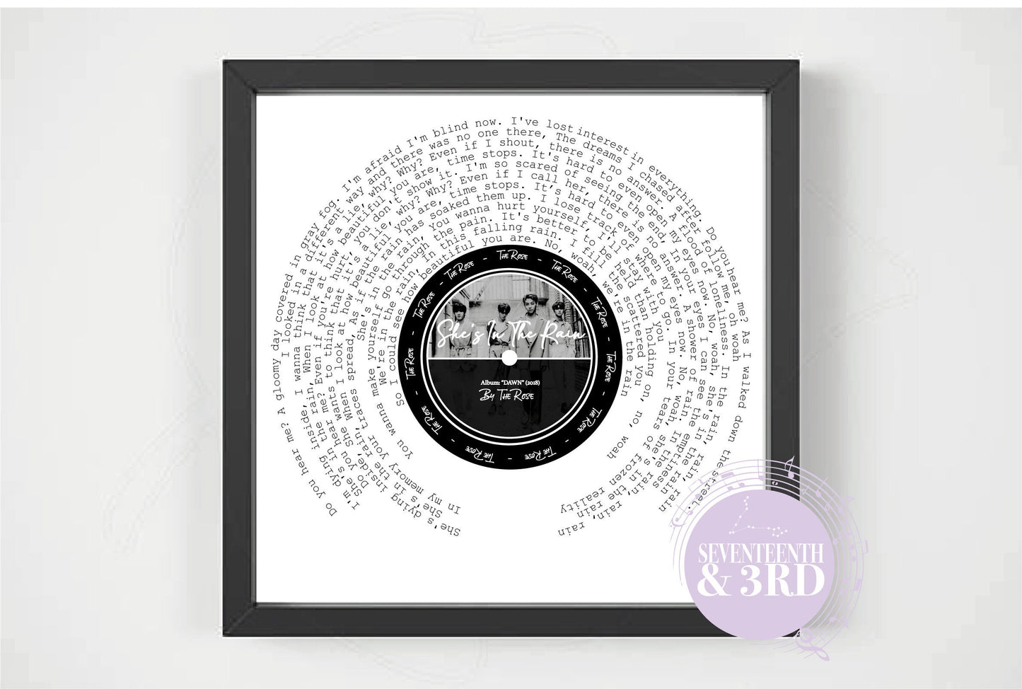 The Rose Print (더로즈) "She's In The Rain" Dawn Album Vinyl Print Song