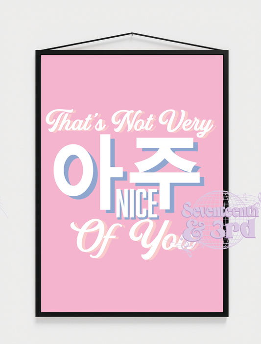 Seventeen "That's not very Aju Nice of you" Print