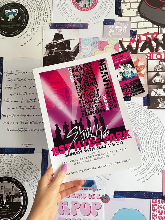 Stray kids  BST Hyde Park Set List print