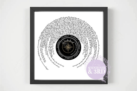 ATEEZ 'Wonderland' Inspired Lyric Print