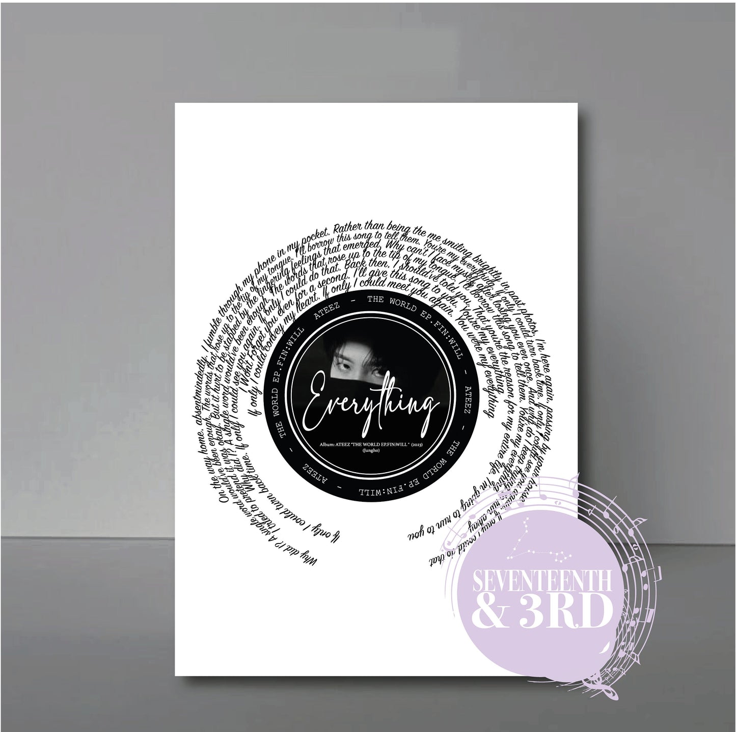 Ateez "Everything" full Lyric Print  || Jongho