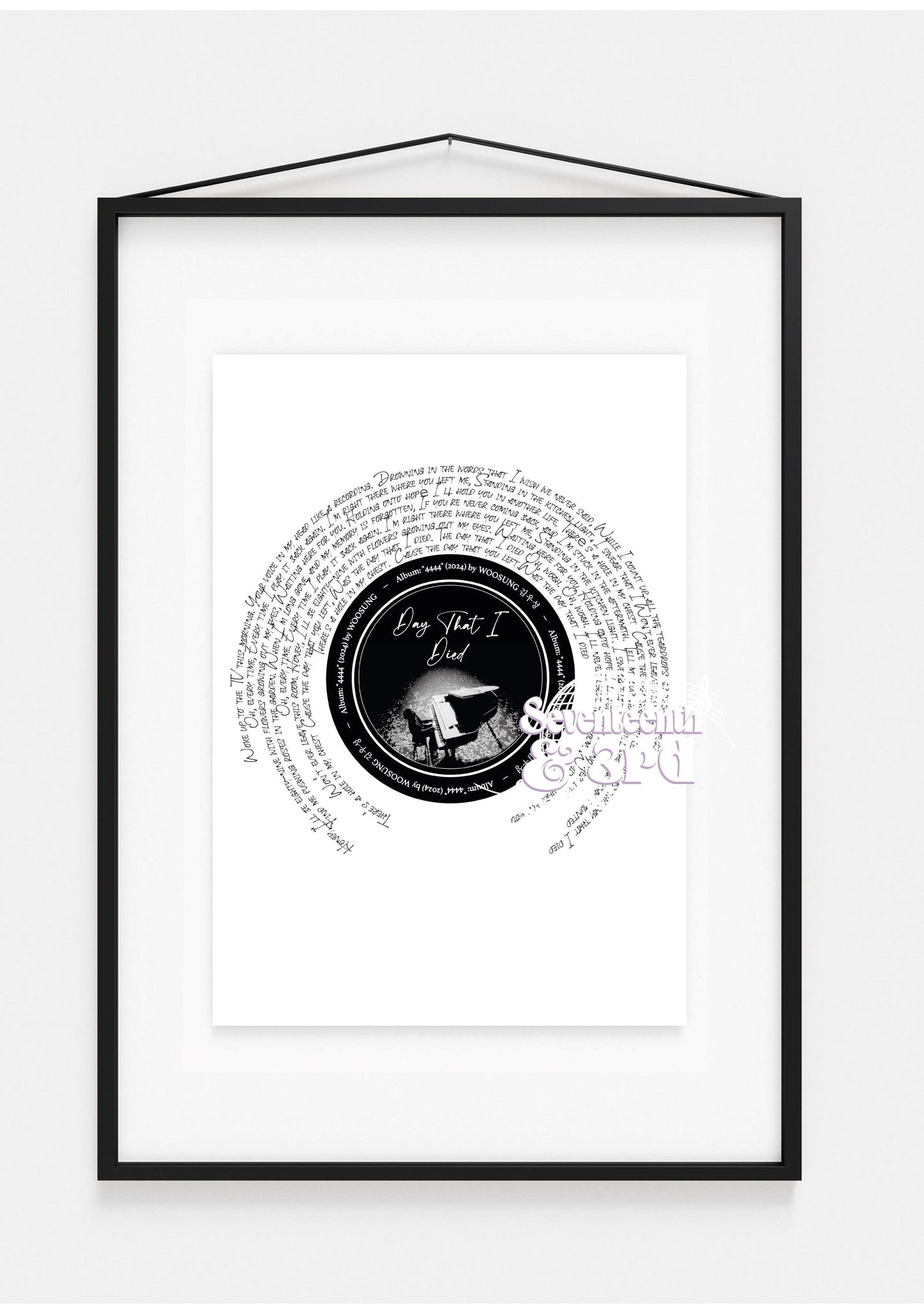 Woosung "The Day That I Died " Music Lyric Vinyl