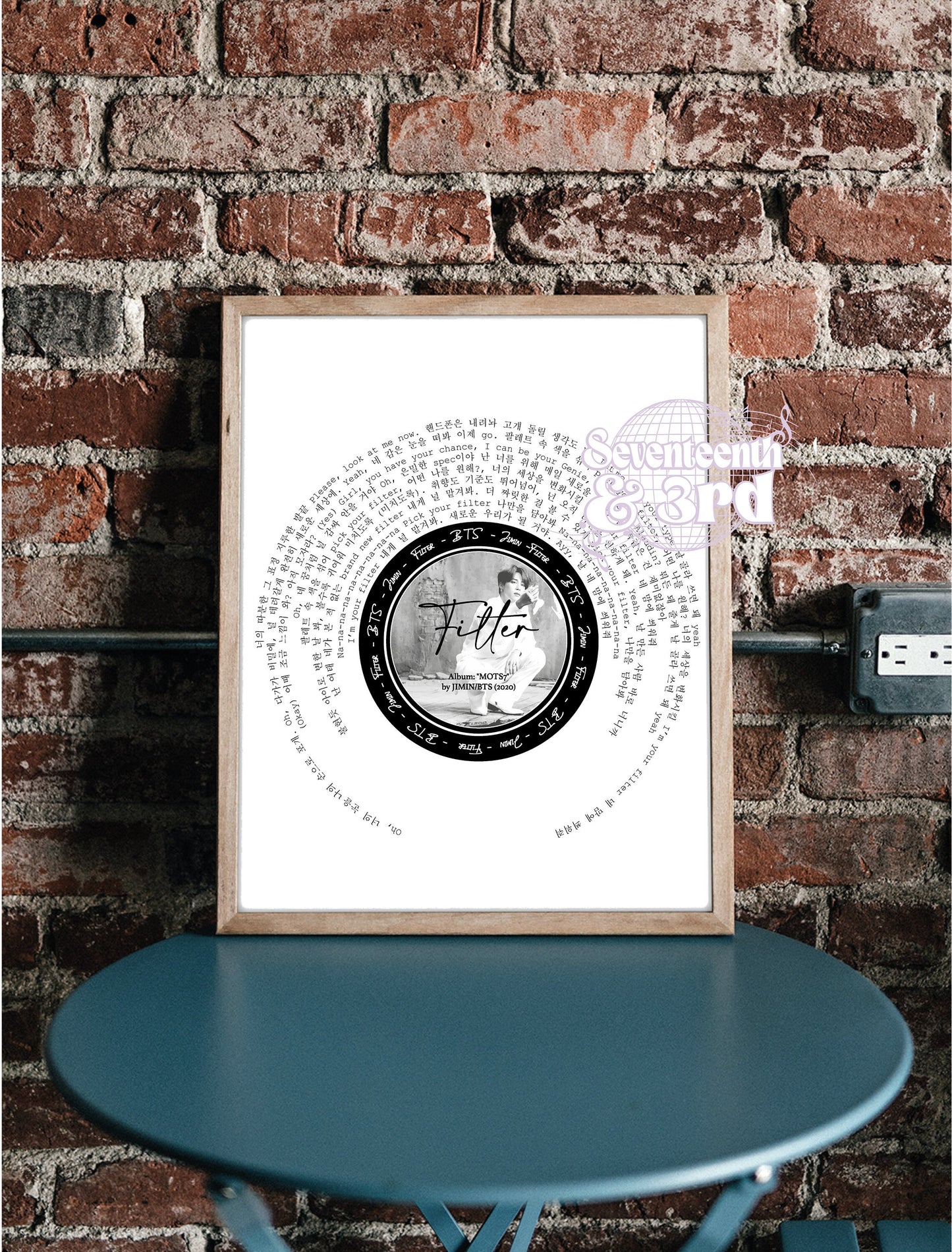 JIMIN Print "FILTER" lyric print