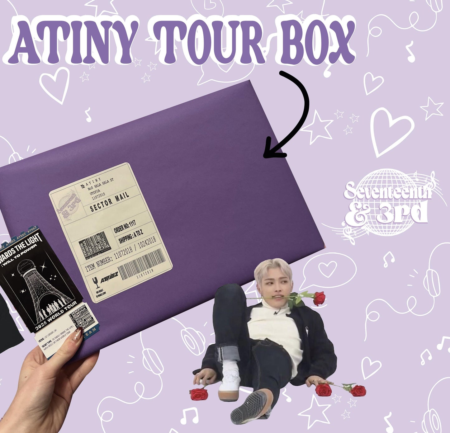 Ateez 2025 inspired Tour Gift Box || Lyric prints and Photocards Atiny Gift | EUROPE Tour