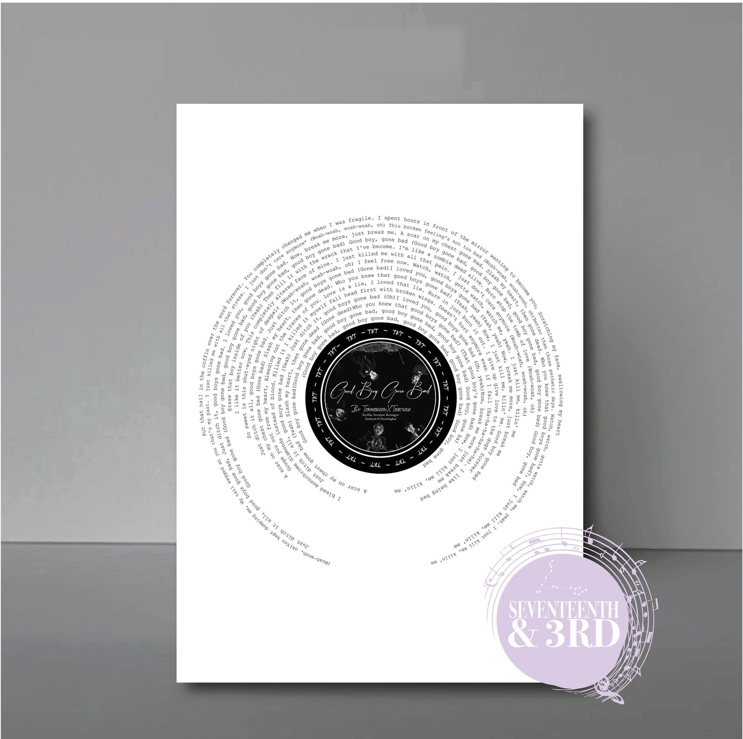 "Good Boy Gone Bad" TXT  Print