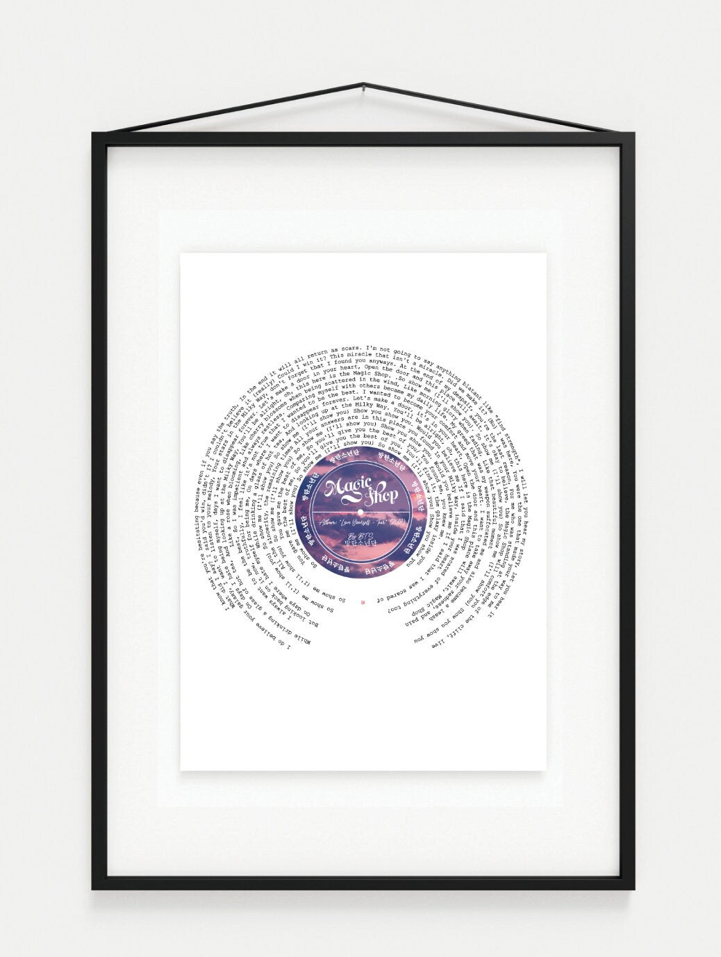 BTS "Magic Shop" Lyric K-pop Music Print