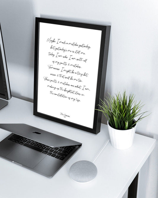 Love Yourself UN Speech Print Quote|| Kim Nam-joon || BTS