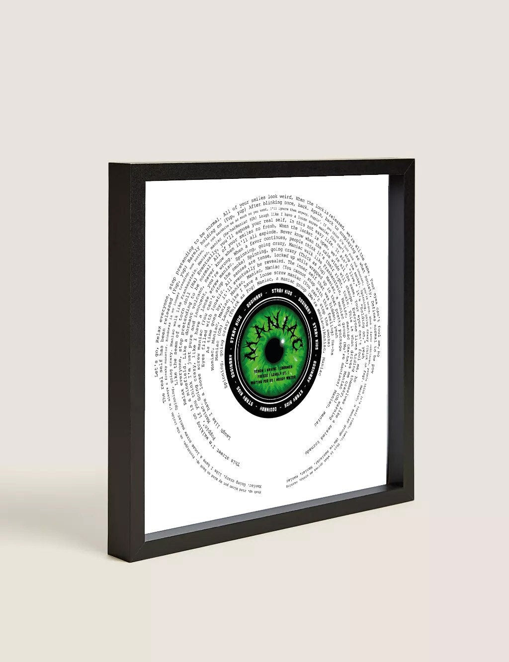 Stray Kids  "MANIAC" Lyric Wall Art Print
