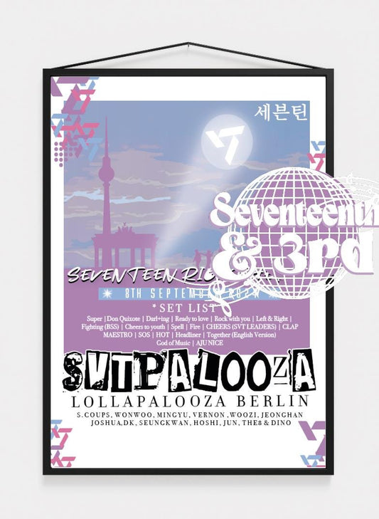 Seventeen Lollap*looza Set List print